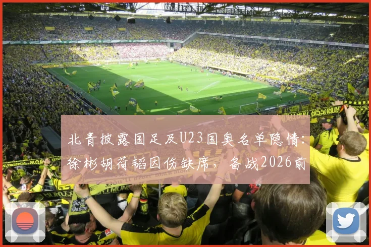 北青披露国足及U23国奥名单隐情:徐彬胡荷韬因伤缺席,备战2026前景如何?
